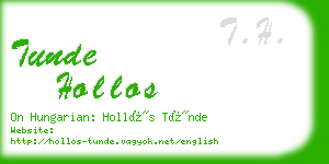 tunde hollos business card